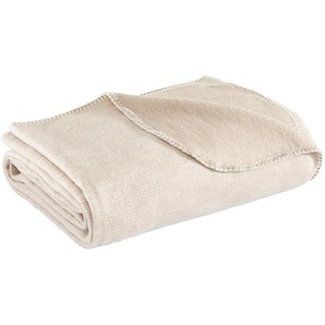 Bio:Vio Plaid Leela, Natur, Textil, Streifen, 140x200 cm, Grüner Punkt, Textiles Vertrauen - Oeko-Tex®, Gots, Made in Germany, DIN EN ISO 9001, Oeko-Tex® Standard 100, Oeko-Tex® Made IN Green, Kettelrand, Wohntextilien, Decken, Plaids