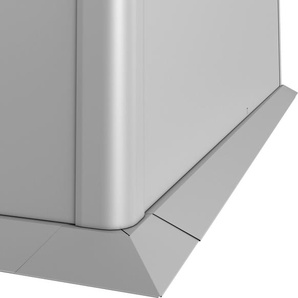 Beetumrandung BIOHORT B130927 Beeteinfassungen silberfarben (silberfarben, metallic) Rasen- Beetbegrenzung Mähkante für Hochbeet BxT: 150x150 cm