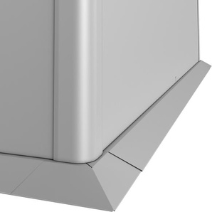 Beetumrandung BIOHORT B130930 Beeteinfassungen silberfarben (silberfarben, metallic) Rasen- Beetbegrenzung Mähkante für Hochbeet BxT: 150x150 cm