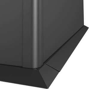 Beetumrandung BIOHORT B140930 Beeteinfassungen grau (dunkelgrau, metallic) Rasen- Beetbegrenzung Mähkante für Hochbeet BxT: 150x150 cm