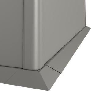 Beetumrandung BIOHORT B180930 Beeteinfassungen grau (quarzgrau, metallic) Rasen- Beetbegrenzung Mähkante für Hochbeet BxT: 150x150 cm