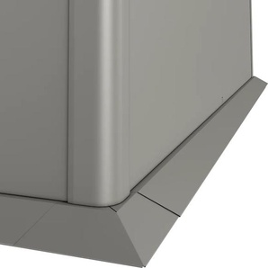 Beetumrandung BIOHORT B180932 Beeteinfassungen grau (quarzgrau, metallic) Rasen- Beetbegrenzung Mähkante für Hochbeet BxT: 200x100 cm