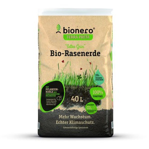 bionero Bio Rasenerde sattes Grün 40 L torffrei GLO688100899