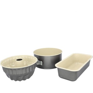 Birkmann Backformenset, Creme, Grau, Metall, Made in Germany, beschichtet, Backen, Backformen, Backformen-Sets