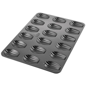 Birkmann Bärentatzen-/Madeleineform Easy Baking, Anthrazit, Metall, rechteckig, 37.1x26.5x1.5 cm, antihaftbeschichtet, Backen, Backformen,
