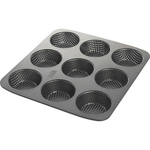 Birkmann Brötchenblech Laib & Seele, Anthrazit, Metall, quadratisch, 32x3x30 cm, antihaftbeschichtet, Backen, Backformen, Backformen-Sets