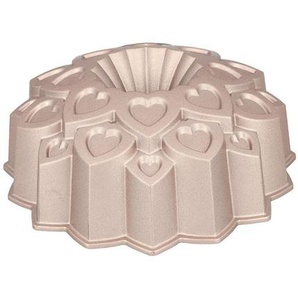 Birkmann Gugelhupfform Contoura, Gold, Metall, rund, 9 cm, antihaftbeschichtet, Backen, Backformen, Gugelhupfformen