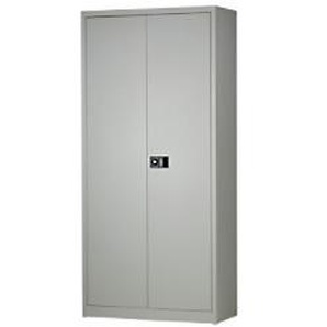 Bisley Universal Flügeltürenschrank Stahl 4 Fachböden abschließbar 914 x 400 x 1.950 mm Lichtgrau E782-LG