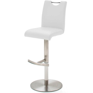 Bistrostuhl MCA FURNITURE ALESI Stühle Gr. B/H/T: 42 cm x 91 cm x 51 cm, Edelstahl, weiß (weiß, edelstahl gebürstet) Bistrostühle