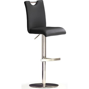 Bistrostuhl MCA FURNITURE BARBECOOL Stühle Gr. B/H/T: 39 cm x 91 cm x 50 cm, Edelstahl, schwarz (schwarz, edelstahl gebürstet) Bistrostühle