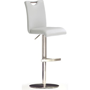 Bistrostuhl MCA FURNITURE BARBECOOL Stühle Gr. B/H/T: 39 cm x 91 cm x 50 cm, Edelstahl, weiß (weiß, edelstahl gebürstet) Bistrostühle