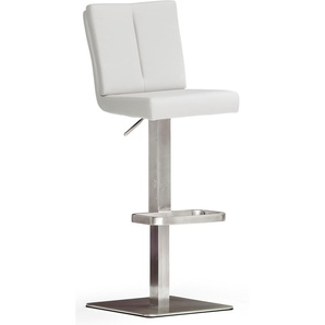 Bistrostuhl MCA FURNITURE BARBECOOL Stühle Gr. B/H/T: 40 cm x 89 cm x 53 cm, Edelstahl, weiß (weiß, edelstahl gebürstet) Bistrostühle