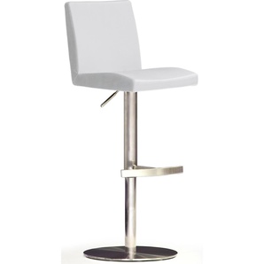 Bistrostuhl MCA FURNITURE BARBECOOL Stühle Gr. B/H/T: 42 cm x 85 cm x 52 cm, Edelstahl, weiß (weiß, edelstahl gebürstet) Bistrostühle