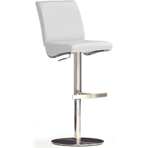 Bistrostuhl MCA FURNITURE BARBECOOL Stühle Gr. B/H/T: 42 cm x 87 cm x 50 cm, Edelstahl, weiß (weiß, edelstahl gebürstet) Bistrostühle