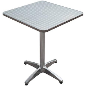 Bistrotisch Lehe Aluminium 60 x 74 x 60cm Silber