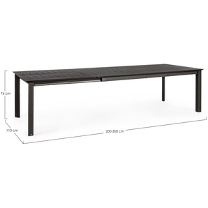 Bizzotto Konnor Ausziehtisch 200(300)x110cm Edelstahl