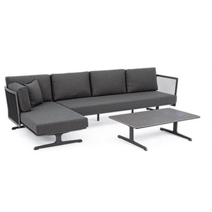 Bizzotto Lounge Althea - anthrazit Aluminium mit Auflagen 100% Polyacryl anthrazit