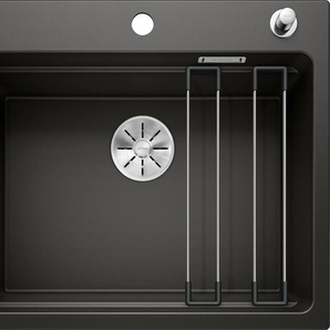 BLANCO Granitspüle ETAGON 6 Küchenspülen Gr. beidseitig, schwarz Küchenspülen