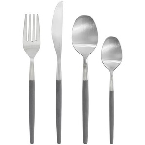 Blomus Besteckset, Grau, Metall, Kunststoff, 16-teilig, 4x2x20 cm, Essen & Trinken, Besteck, Besteck-Sets