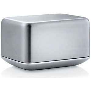 Butterdose BLOMUS BASIC Lebensmittelaufbewahrungsbehälter Gr. B/H/L: 7,2 cm x 6 cm x 10 cm, silberfarben (edelstahlfarben) Butterdosen