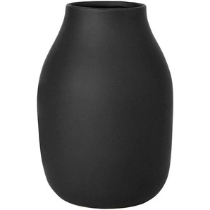 Dekovase BLOMUS COLORA Vasen Gr. B/H/T: 14 cm x 20 cm x 14 cm Ø 14 cm, schwarz (schwarz (peat)) Deko-Vase Blumenvasen Vasen