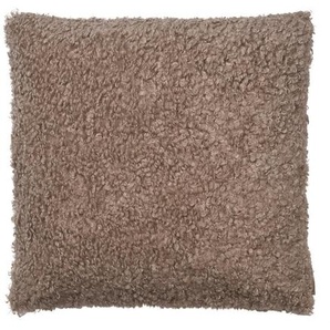 Blomus Fellkissenhülle Teddy, Taupe, Textil, rechteckig, 50x50 cm, Wohntextilien, Bezüge, Kissenbezüge