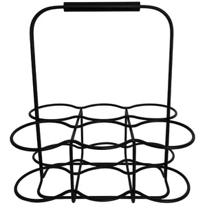 Blomus Flaschenträger Wires, Schwarz, Metall, 29x34x20 cm, Küchenzubehör, Flaschenträger