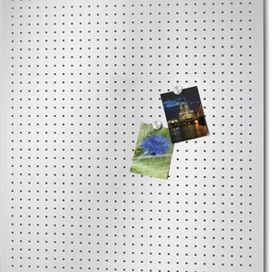 Magnettafel BLOMUS Magnettafel -MURO- gelocht Tafeln Gr. B/H: 75 cm x 115 cm, silberfarben Büroaccessoire Magnettafel Pinnwände Magnetboards Tafeln