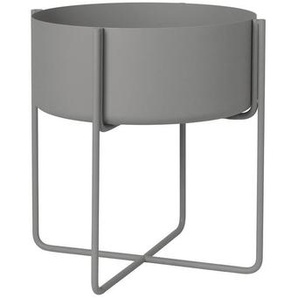 Blomus Pflanzentopf , Grau , Metall , rund , 41.0 cm , Dekoration, Übertöpfe