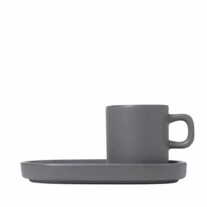Blomus Set 2 Espressotassen  PILAR | Pewter | 4 tlg