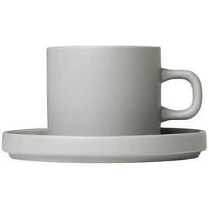 Blomus Tassenset, Hellgrau, Keramik, 4-teilig, 200 ml, 7 cm, Kaffee & Tee, Tassen, Kaffeetassen-Sets