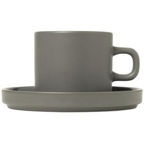 Blomus Tassenset, Dunkelgrau, Keramik, 200 ml, 7.3 cm, Kaffee & Tee, Tassen, Kaffeetassen-Sets