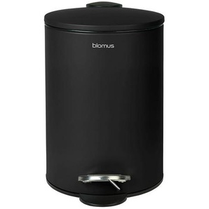 Blomus Treteimer Tubo, Schwarz, Kunststoff, 3 L, 24 cm, Badaccessoires, Waschplatzzubehör, Kosmetik- & Abfalleimer