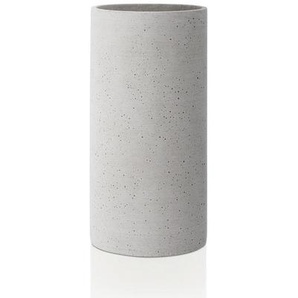 Blomus Vase Coluna , Hellgrau , Stein , länglich , 24 cm , zum Stellen , Dekoration, Vasen
