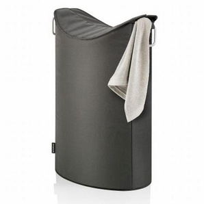 Blomus Wäschesammler Frisco, Anthrazit, Metall, Textil, 65 L, 45x67x28 cm, faltbar, Badaccessoires, Wäschesäcke & Tonnen