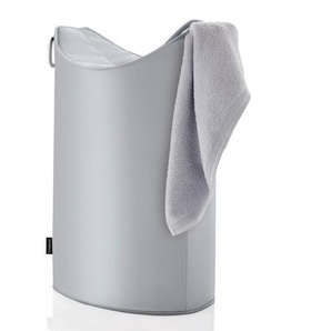 Blomus Wäschesammler Frisco , Grau , Metall, Textil , 65 L , 45x67x28 cm , faltbar , Badaccessoires, Wäschesäcke & Tonnen