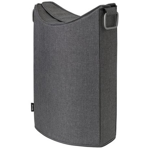 Blomus Wäschesammler Frisco Lounge , Anthrazit , Metall, Textil , 65 L , 45x67x28 cm , faltbar , Badaccessoires, Wäschesäcke & Tonnen