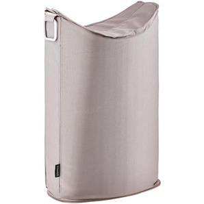 Blomus Wäschesammler Frisco , Taupe , Metall, Textil , 65 L , 45x67x28 cm , faltbar , Badaccessoires, Wäschesäcke & Tonnen