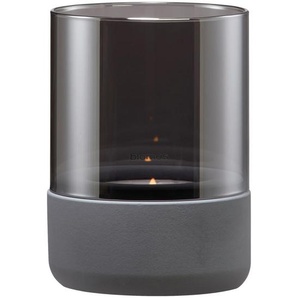Blomus Windlicht Calma, Dunkelgrau, Glas, Stein, zylindrisch, 14 cm, Glaseinsatz, Dekoration, Windlichter & Laternen, Windlichter