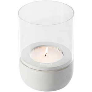 Blomus Windlicht Calma, Grau, Stein, Glas, 14 cm, Glaseinsatz, Dekoration, Windlichter & Laternen, Windlichter