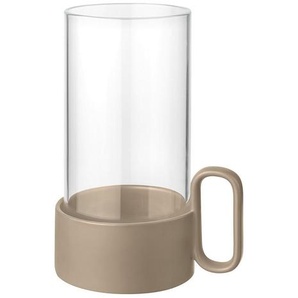 Blomus Windlicht Yuragi, Cappuccino, Glas, Keramik, 21 cm, Dekoration, Windlichter & Laternen, Windlichter