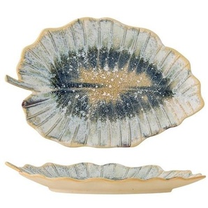 Bloomingville - Dorreen Serving Plate - Blue - Stoneware