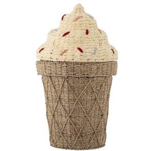 Bloomingville MINI - Cillie Basket wLid - Water Hyacinth