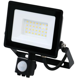 BLULAXA LED-Fluter mit Bewegungsmelder, EEK: F, 30W, 2500lm, 4000K, schwarz 49541