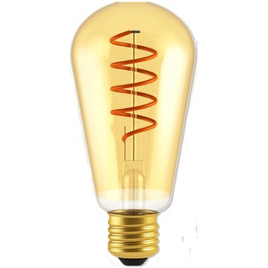 BLULAXA LED-Lampe, Vintage flex Filament, ST64, 5W, 250lm, 1800K, gold 48942