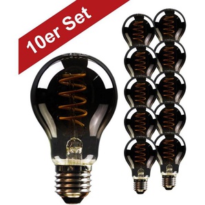 BLULAXA LED-Filament Vintage, E27, 10 St., Extra-Warmweiß, 10er-Set, Rauchglas, superwarmweis