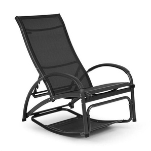 Blum - feldt Beverly Wood Sonnenliege Schaukelstuhl Aluminium schwarz