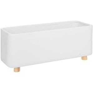 Blumenkasten Keramik   Buche, weiß, H.18,5 cm