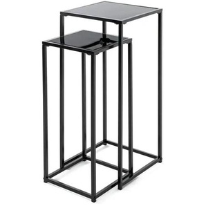 Blumensäule 2er Set   ¦ schwarz ¦ Maße (cm): B: 30 H: 70