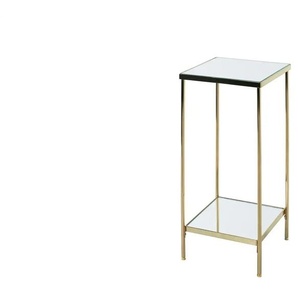 Blumensäule - gold - Materialmix - 28 cm - 66 cm | Möbel Kraft